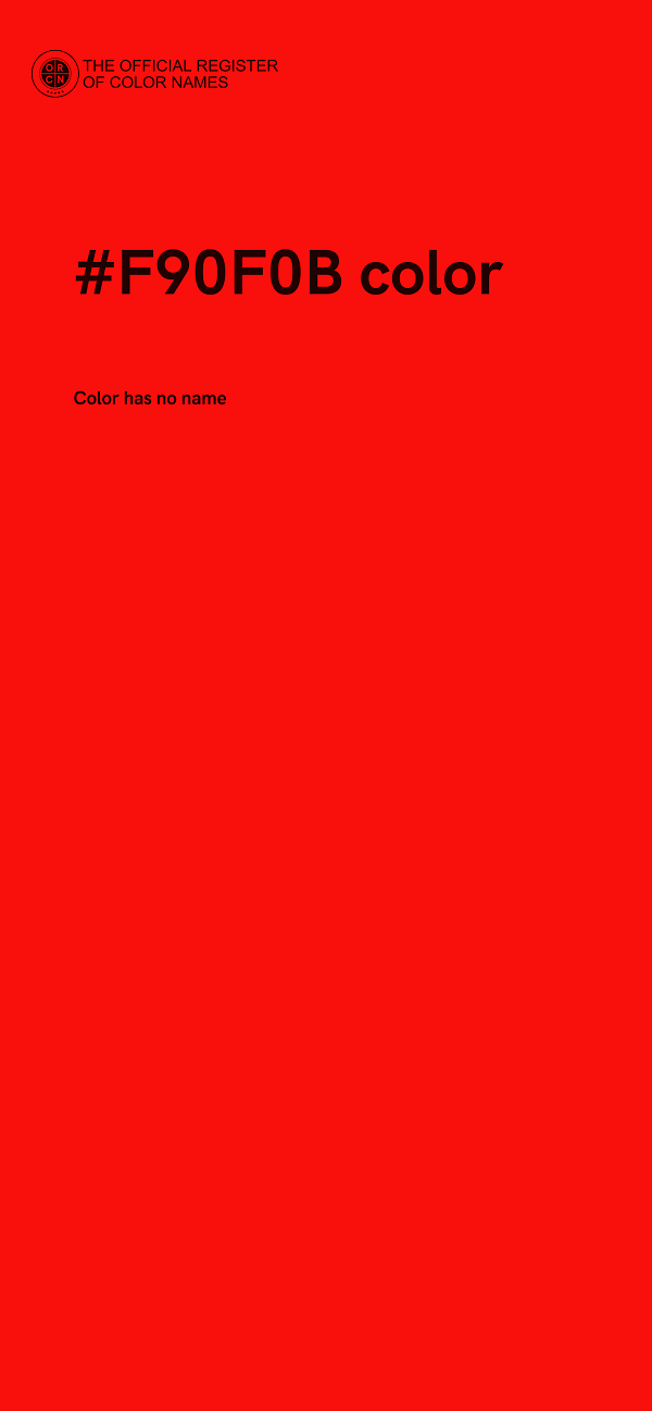 #F90F0B color image