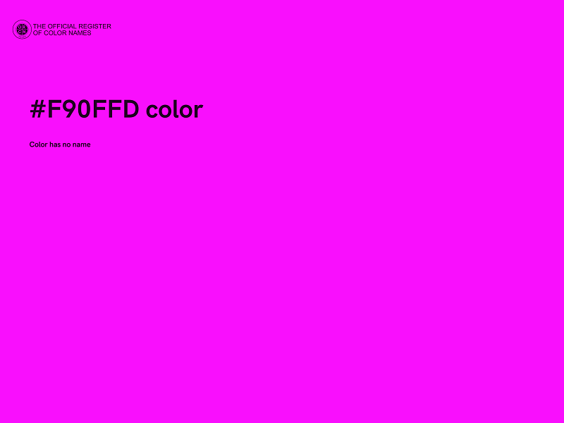#F90FFD color image