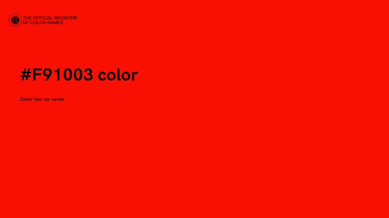 #F91003 color image