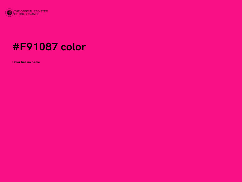 #F91087 color image