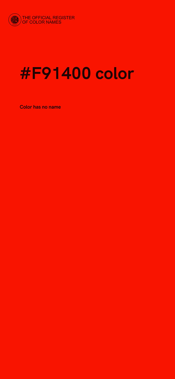 #F91400 color image