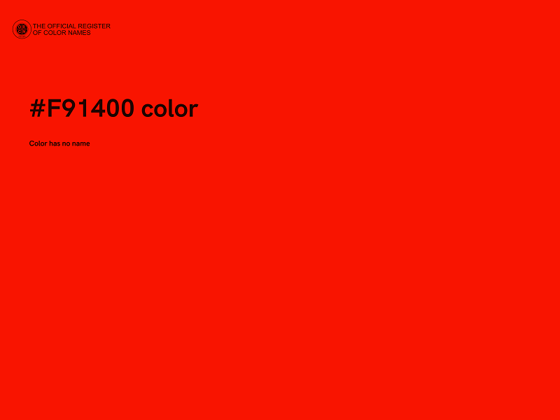 #F91400 color image
