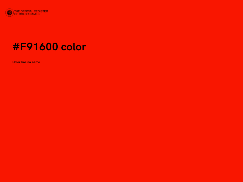 #F91600 color image