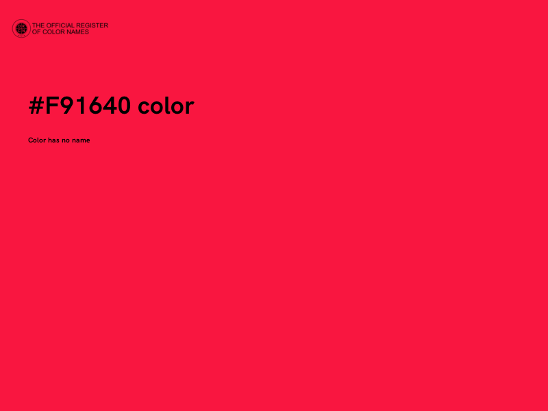 #F91640 color image