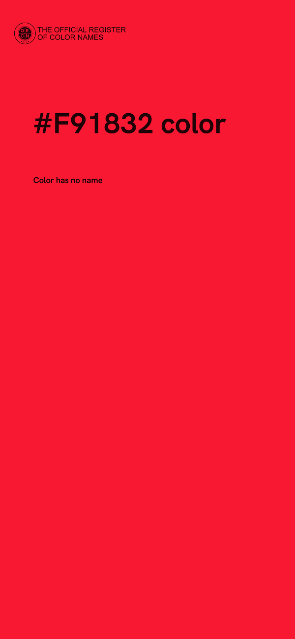 #F91832 color image
