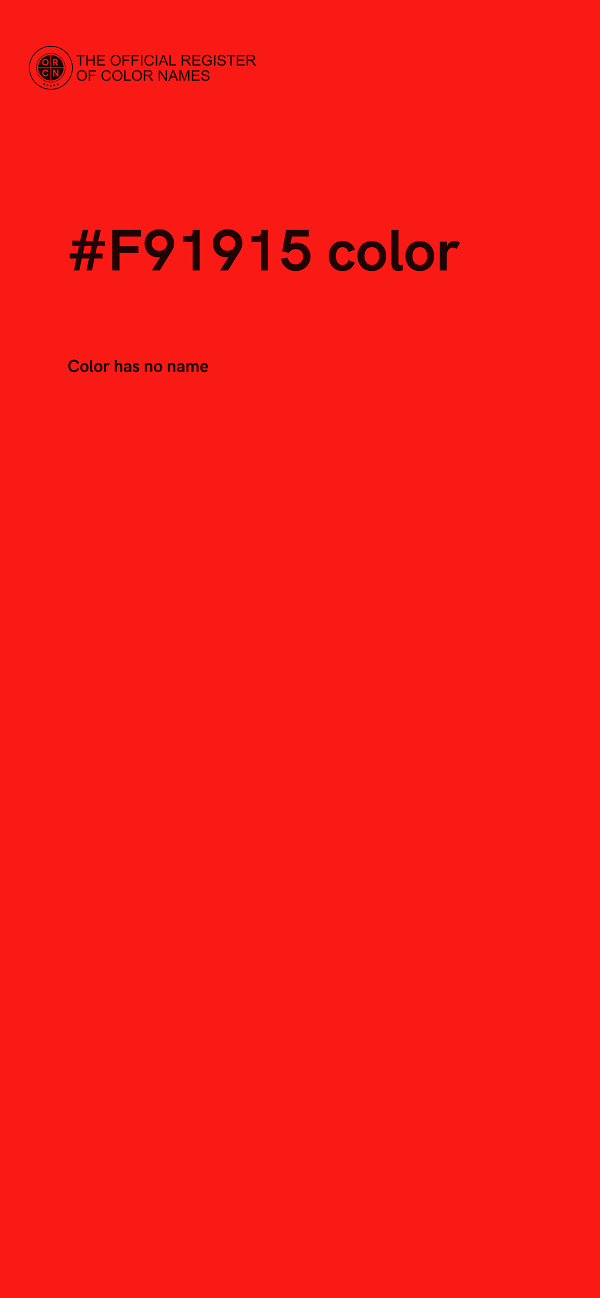 #F91915 color image