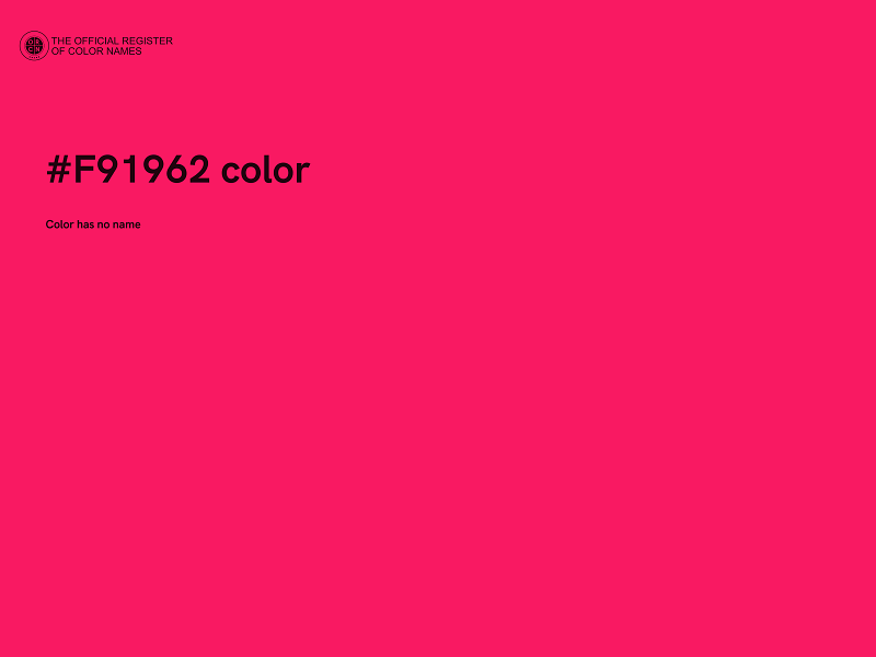 #F91962 color image