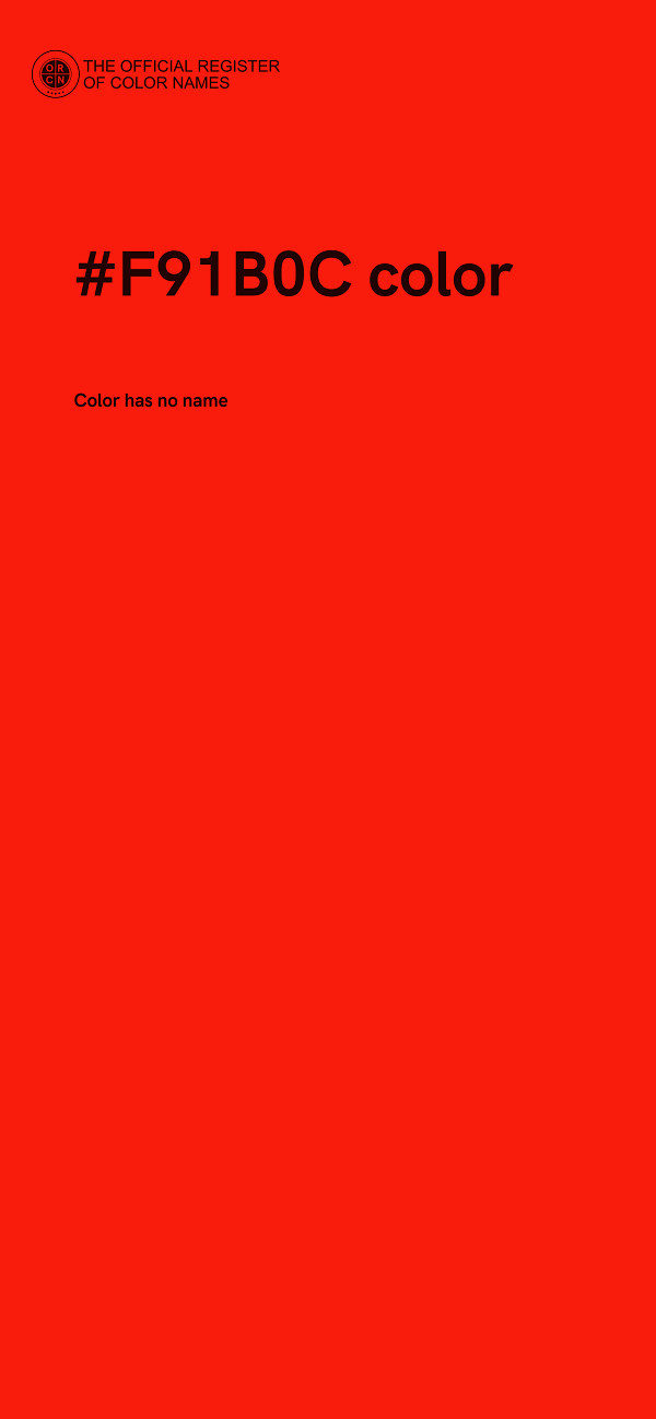 #F91B0C color image