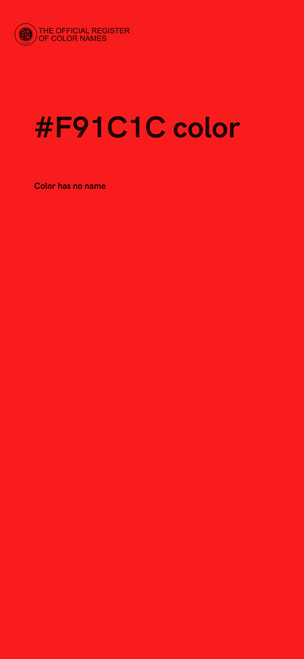 #F91C1C color image