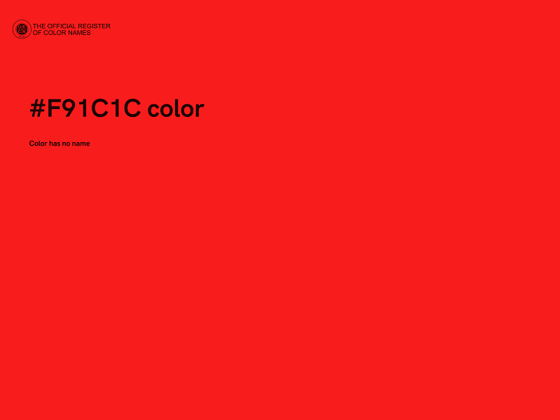 #F91C1C color image