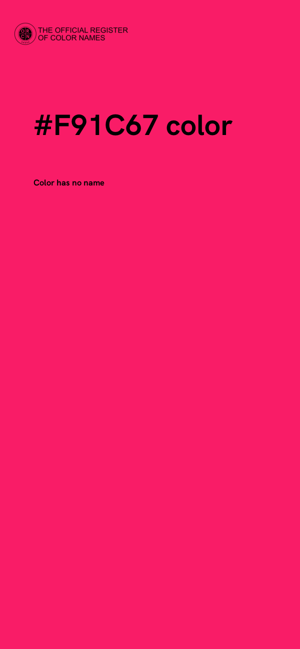 #F91C67 color image