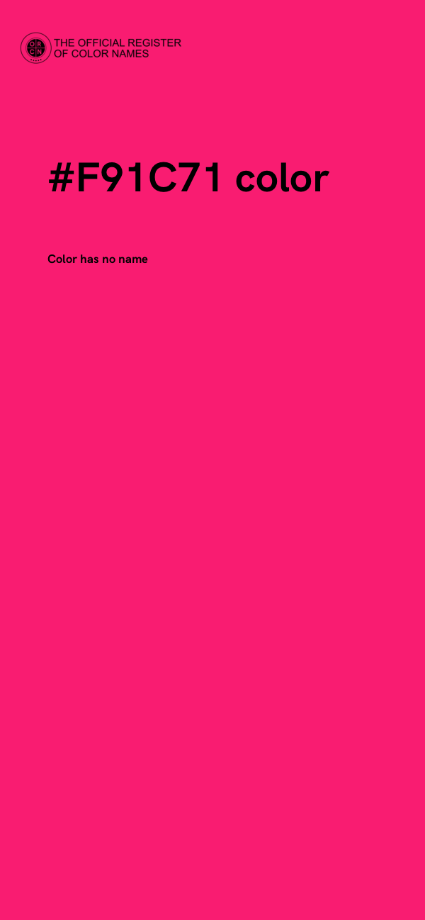#F91C71 color image