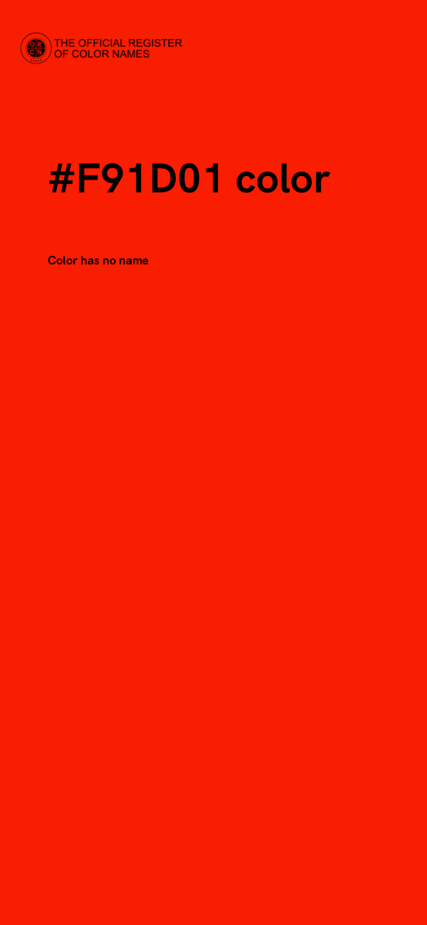 #F91D01 color image