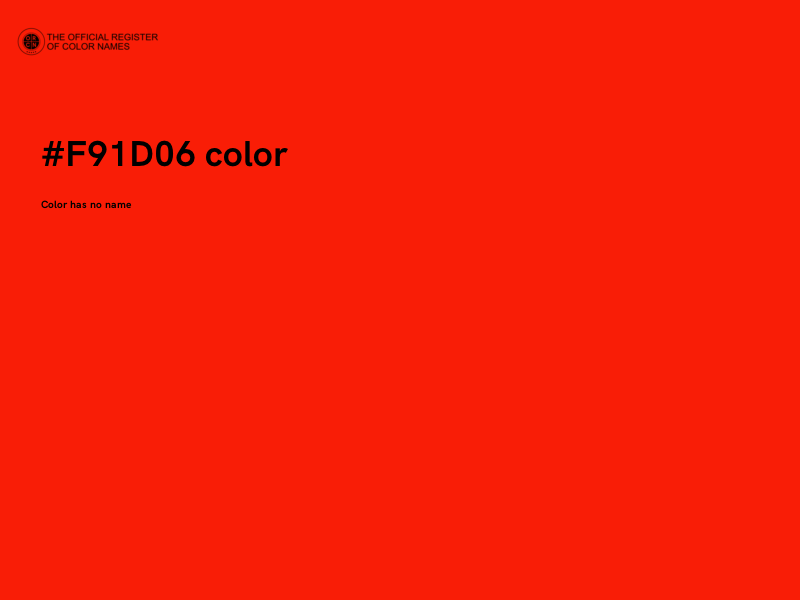 #F91D06 color image