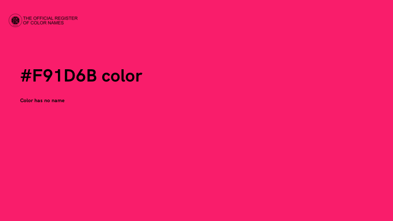 #F91D6B color image
