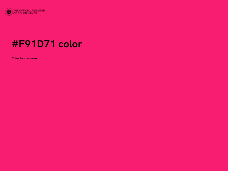 #F91D71 color image