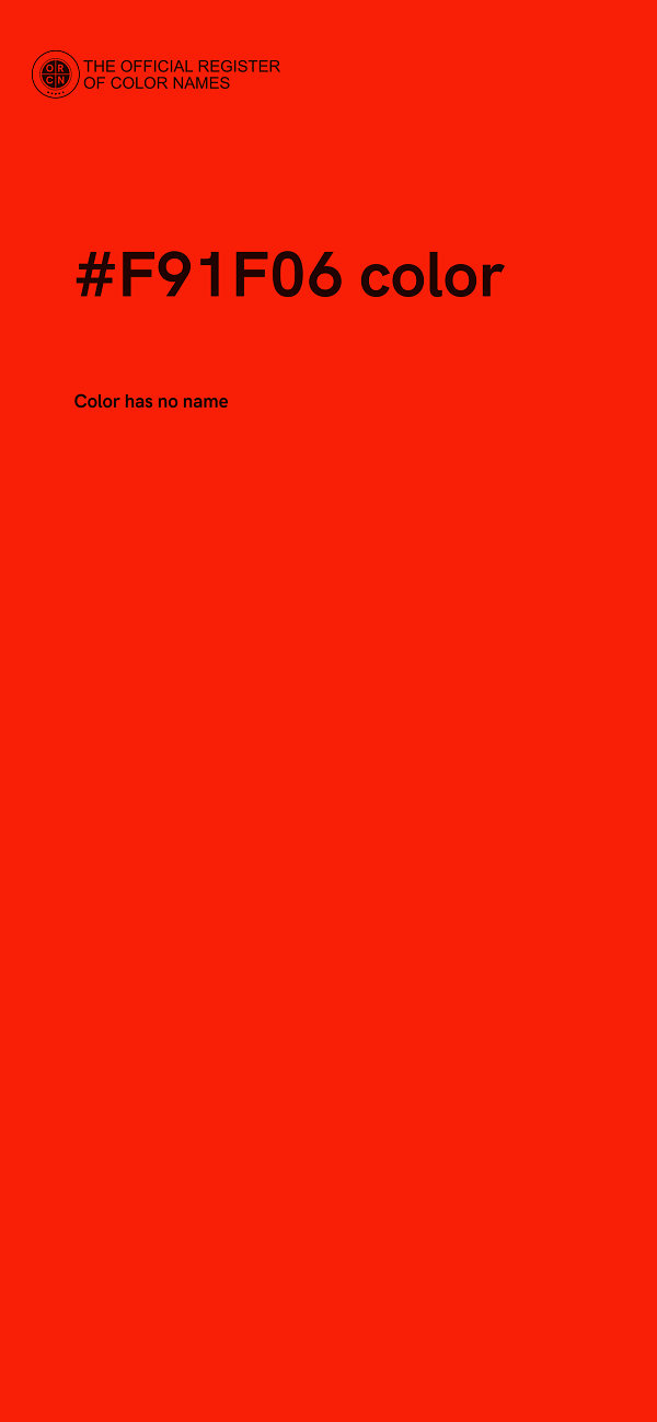 #F91F06 color image
