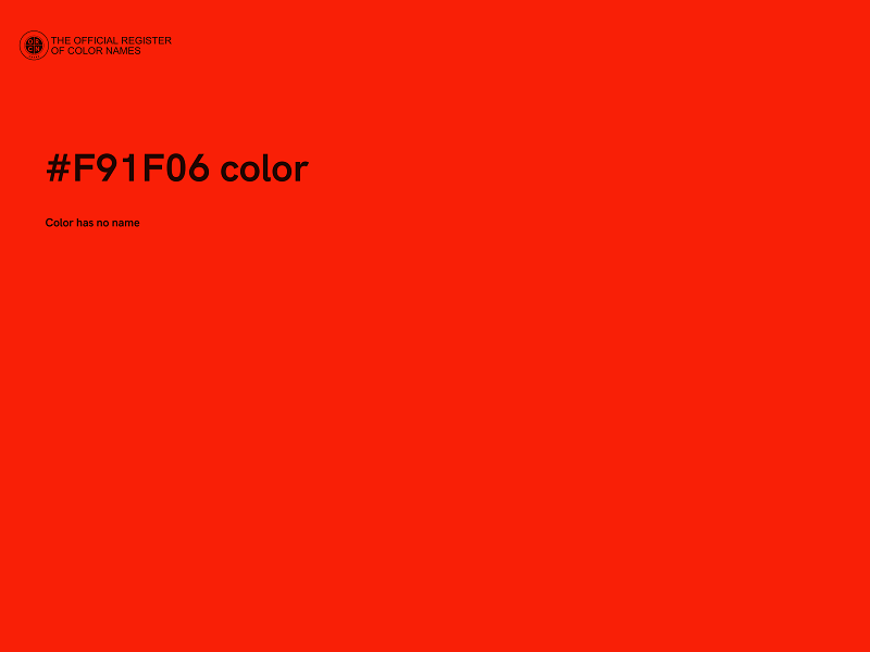 #F91F06 color image
