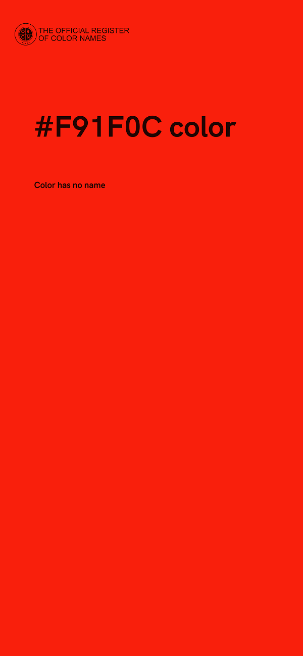 #F91F0C color image