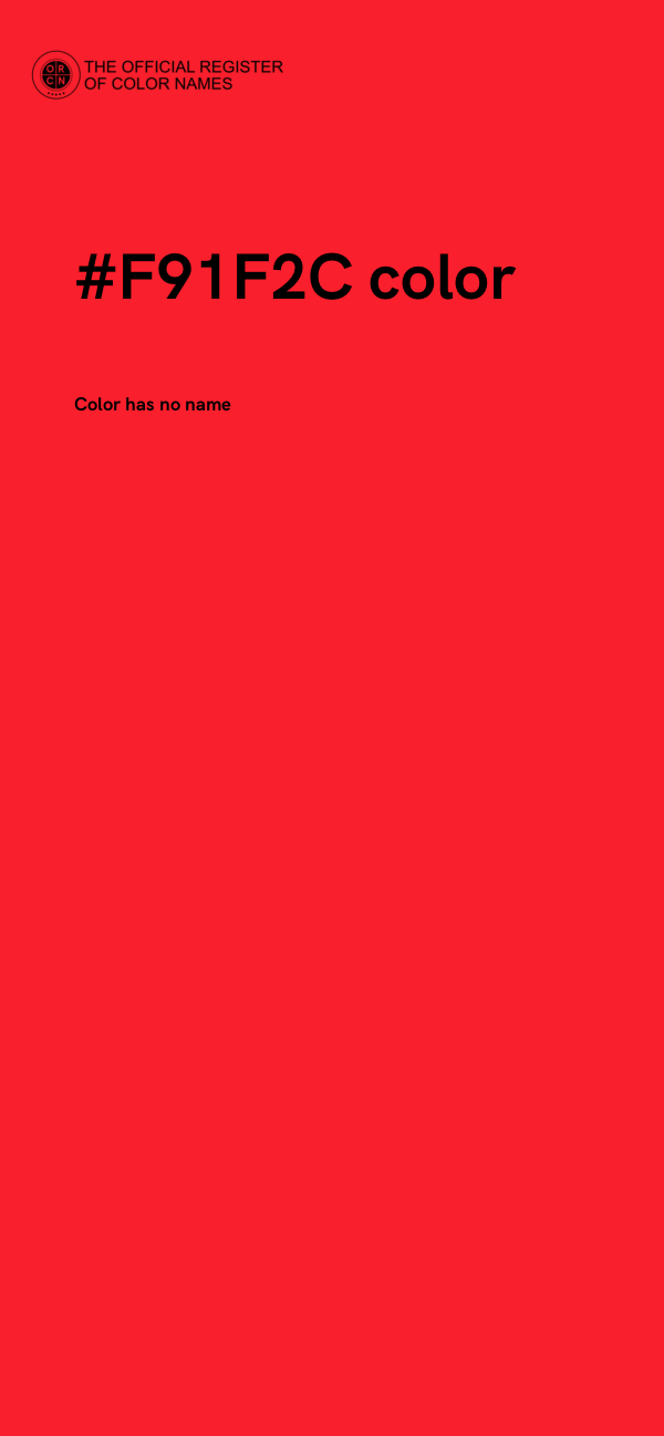 #F91F2C color image