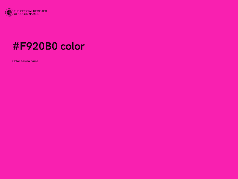 #F920B0 color image