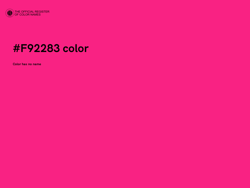 #F92283 color image