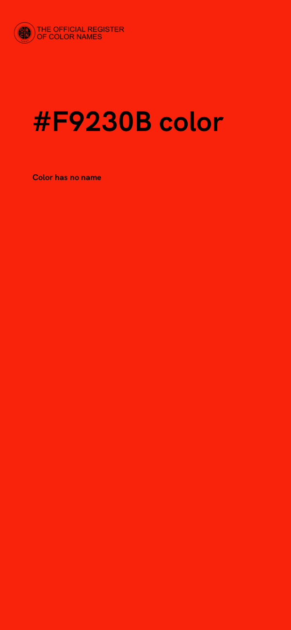 #F9230B color image