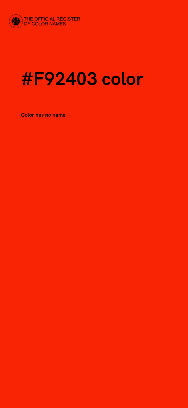 #F92403 color image
