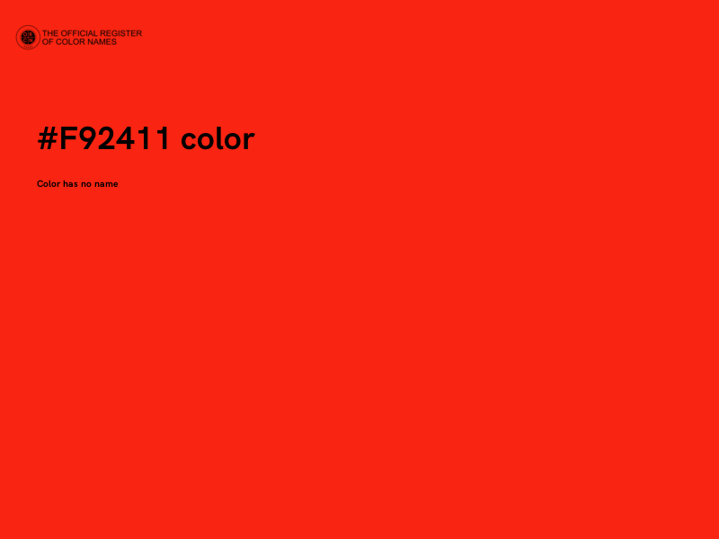 #F92411 color image