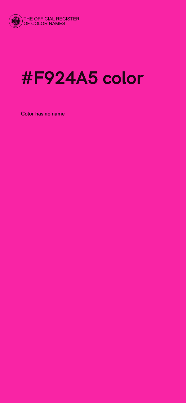 #F924A5 color image