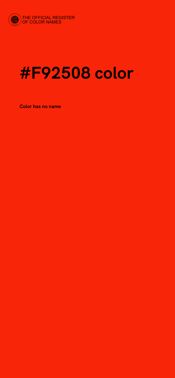 #F92508 color image