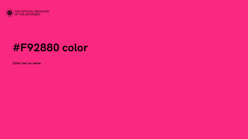 #F92880 color image
