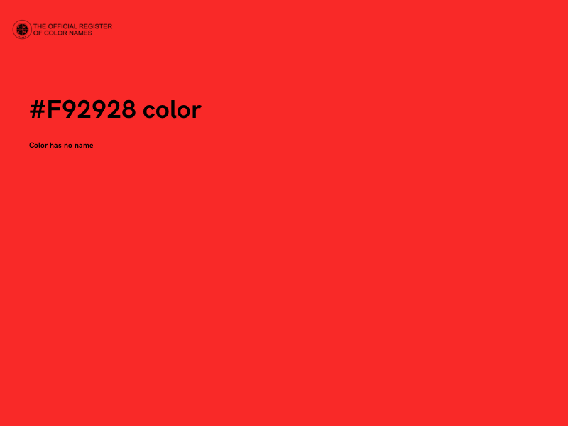 #F92928 color image