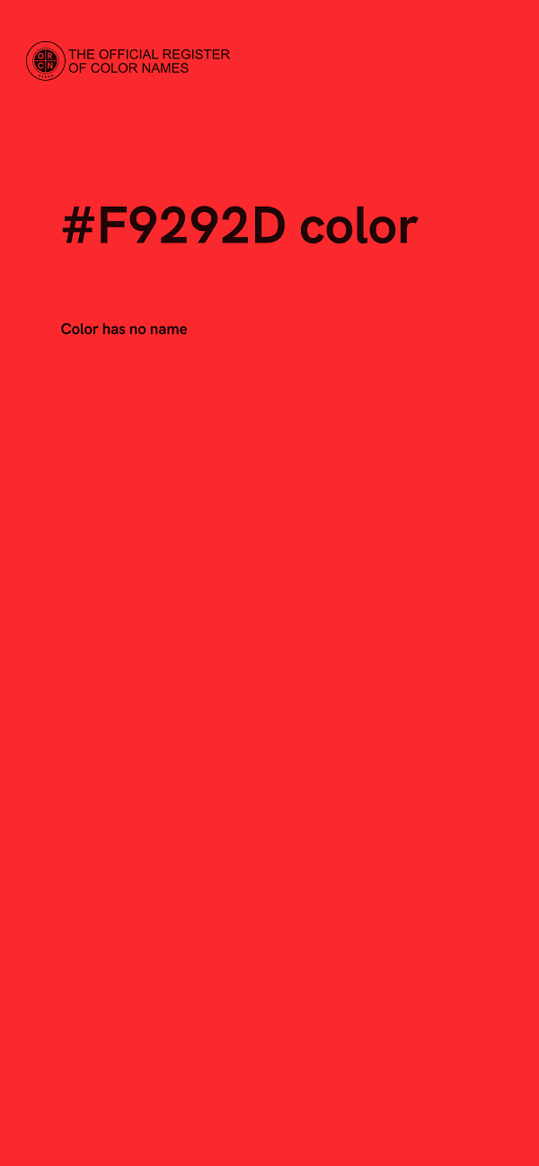 #F9292D color image