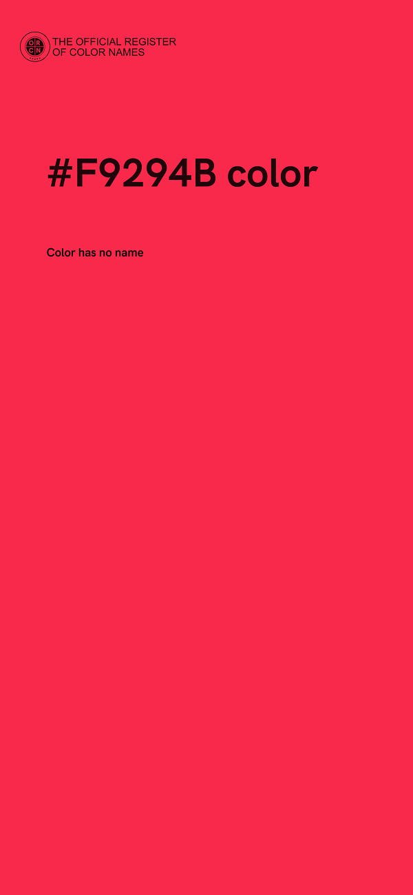#F9294B color image