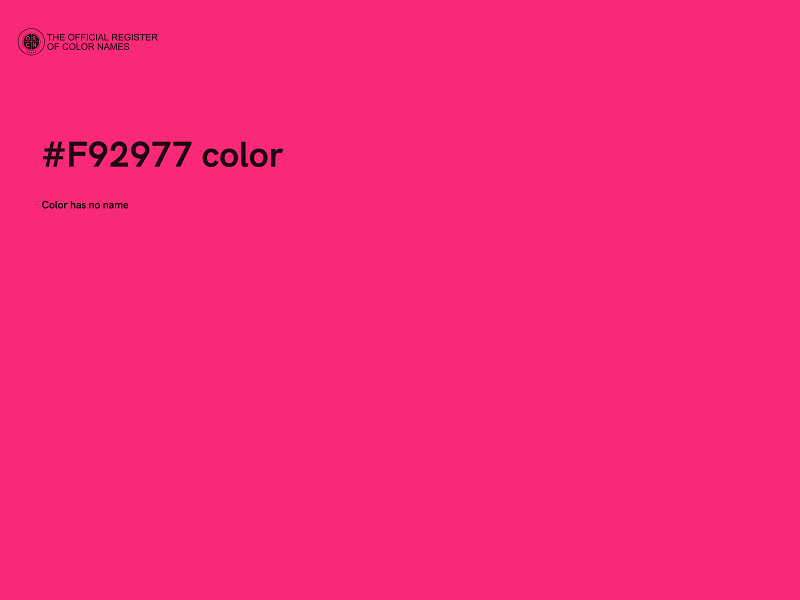 #F92977 color image