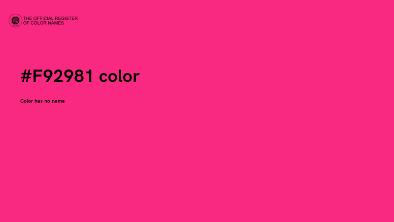 #F92981 color image