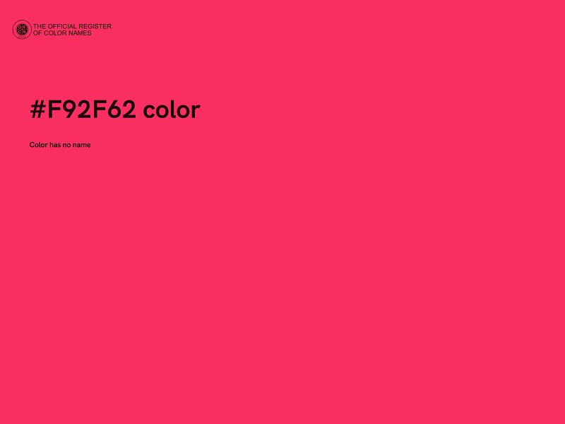 #F92F62 color image