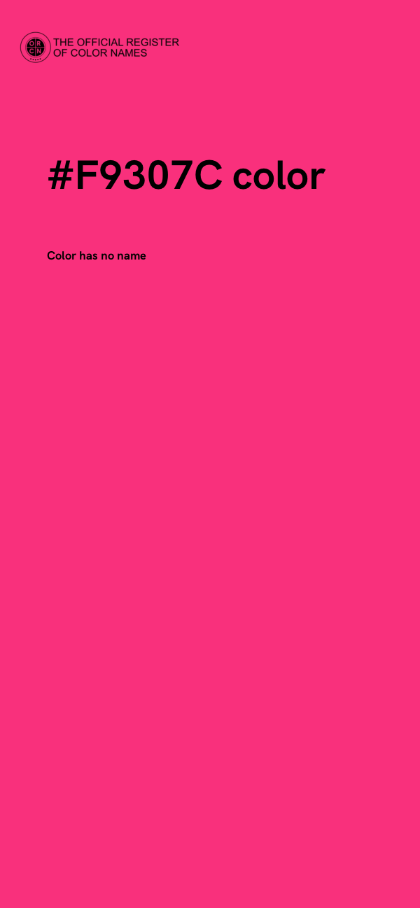 #F9307C color image