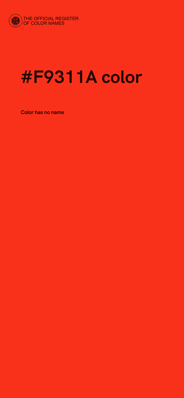 #F9311A color image