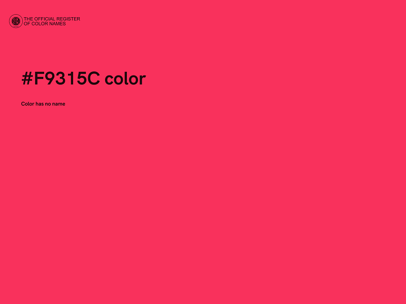 #F9315C color image