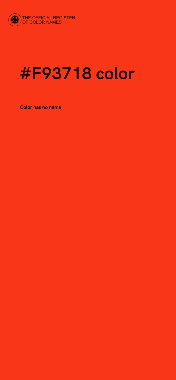 #F93718 color image