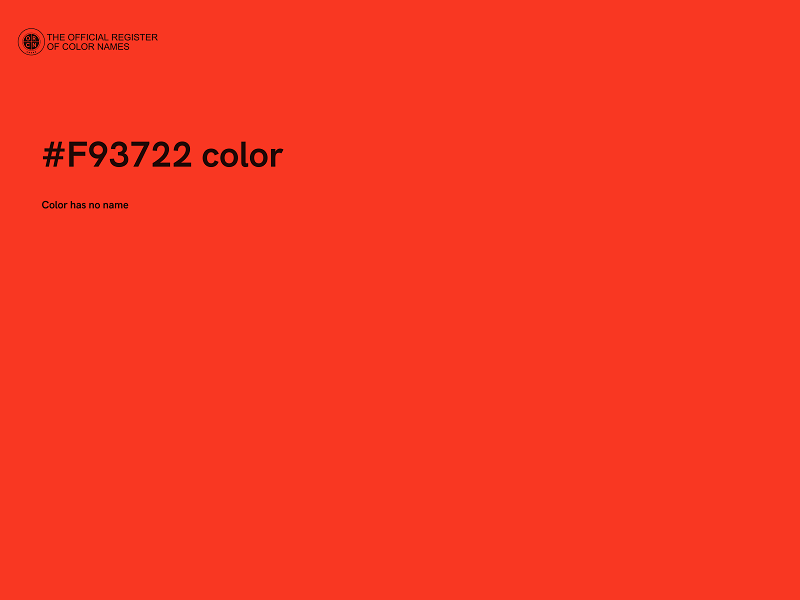 #F93722 color image