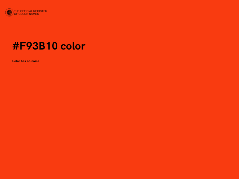 #F93B10 color image