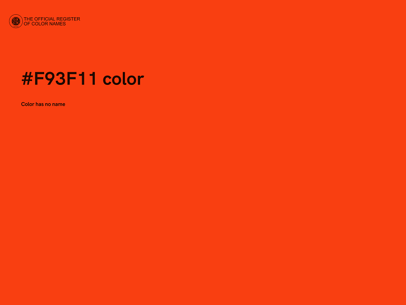 #F93F11 color image