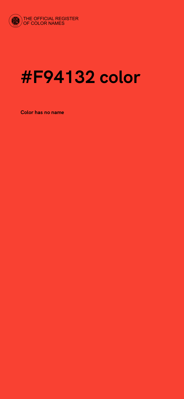 #F94132 color image