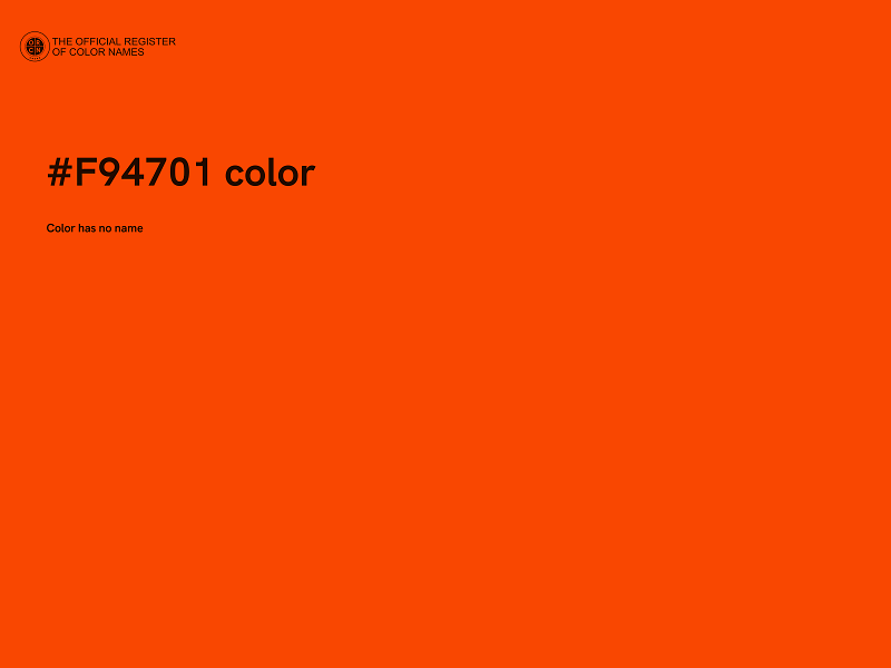 #F94701 color image