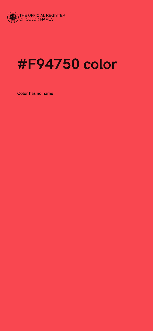 #F94750 color image