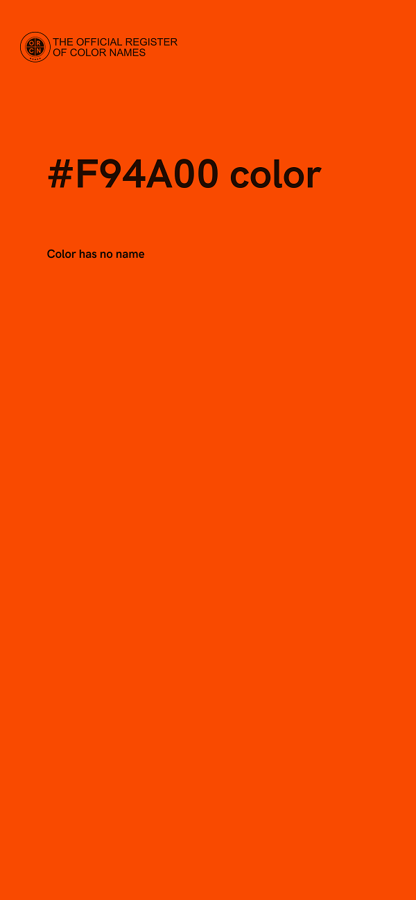 #F94A00 color image