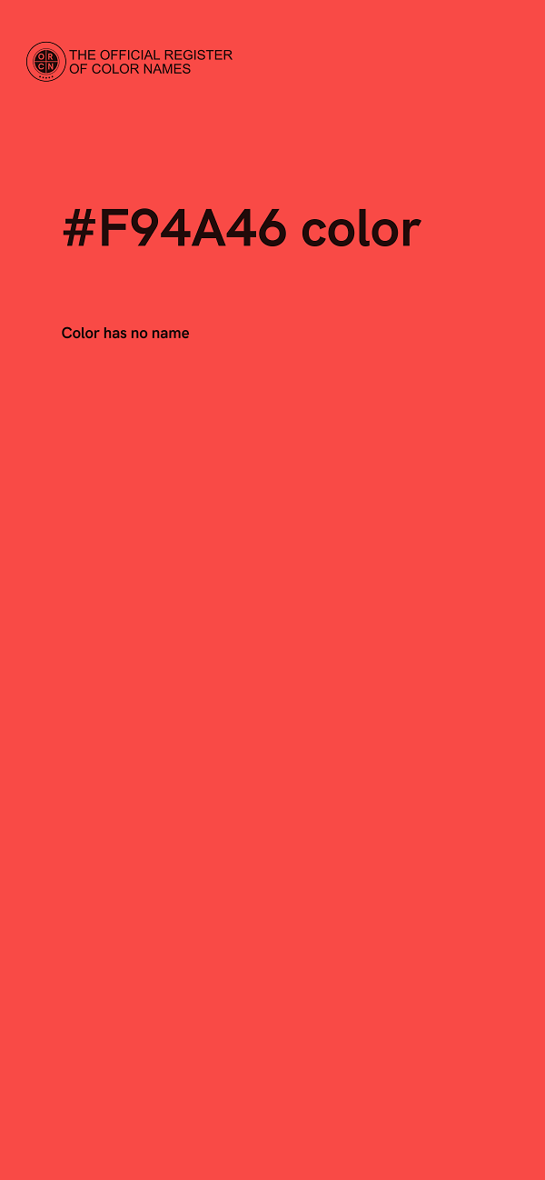 #F94A46 color image